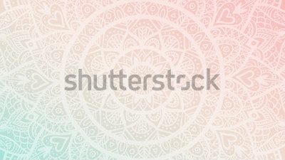 Sticker  Papier peint dégradé de rêve avec motif mandala. Fond de vecteur pour yoga, affiche de méditation.