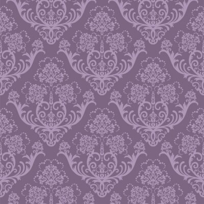 Papier peint à motif  Papier peint floral pourpre