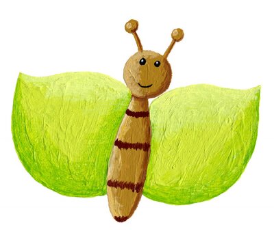 Papillon aux ailes vertes