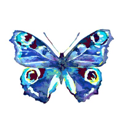 Sticker  Papillon avec des points sur les ailes