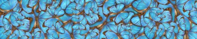 Sticker  Papillons 3D tonalité de bleu
