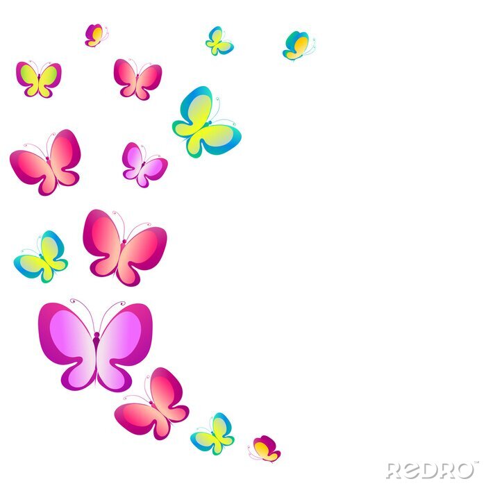 Sticker  Papillons aux dimensions variées