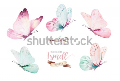 Sticker  Papillons pastel pour une petite fille