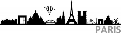 Sticker  Paris City Skyline