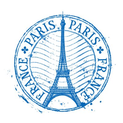 Sticker  Paris logo vectoriel modèle de conception.