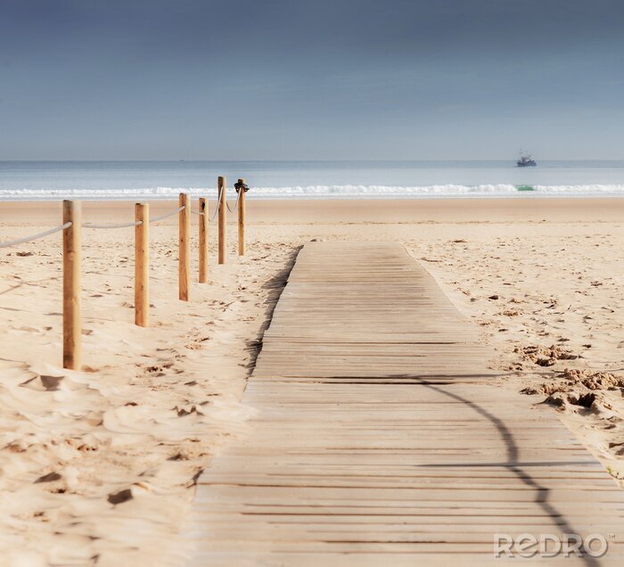 Sticker  Passerelle en bois sur la plage
