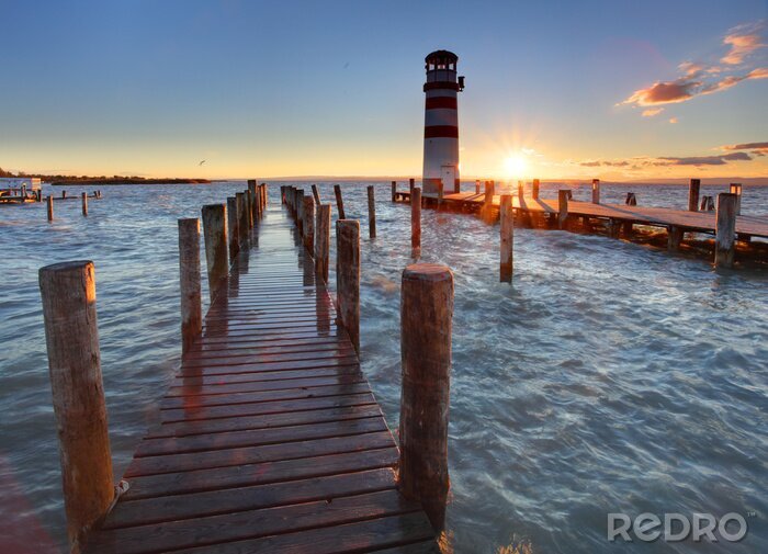 Sticker  Passerelle et lampadaire