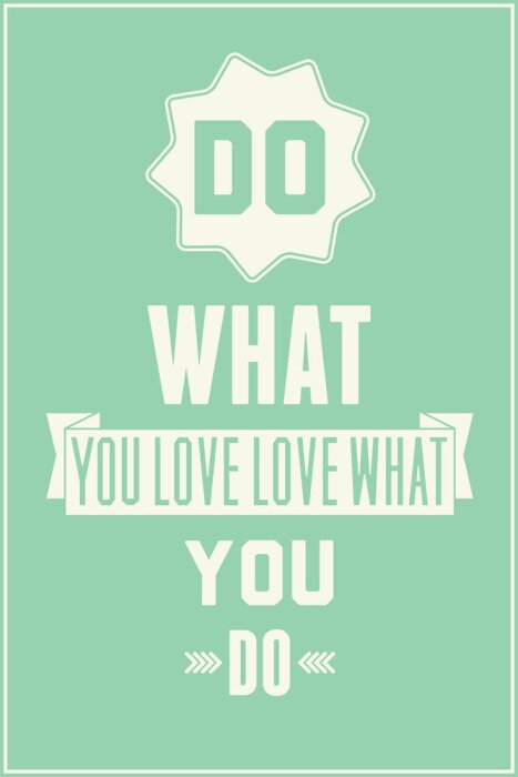 Sticker  Passion pour la typographie de travail