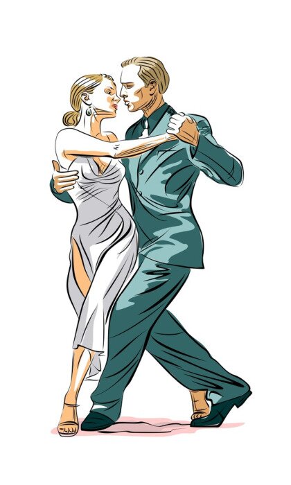 Sticker  passion pour le tango