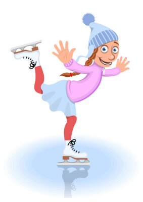 Sticker  Patinage sur glace