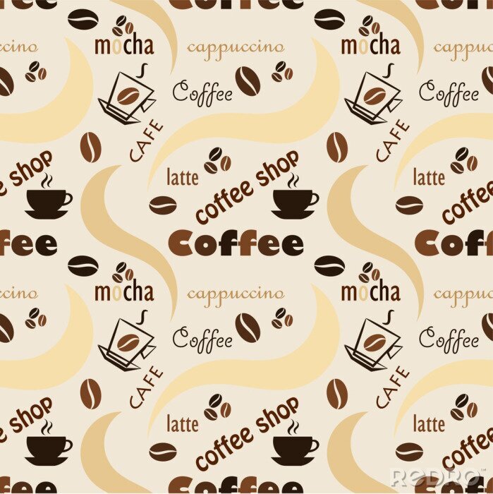 Sticker  Patron avec motif café