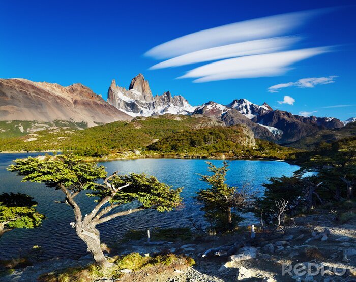 Sticker  Paysage avec montagnes argentines
