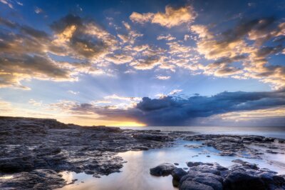 Paysage avec une côte rocheuse