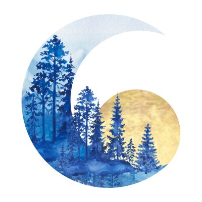 Sticker  paysage lunaire