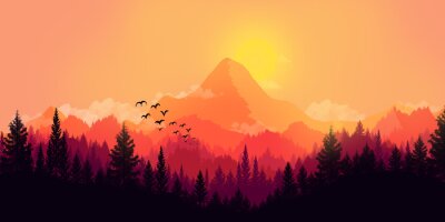 Sticker  Paysage plat