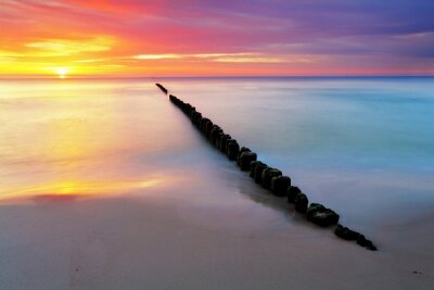 Paysages polonais avec la mer Baltique