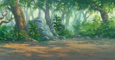peinture de forêt