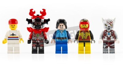 Sticker  Personnages de briques LEGO figures colorées