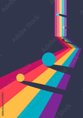 Perspective géométrique rétro