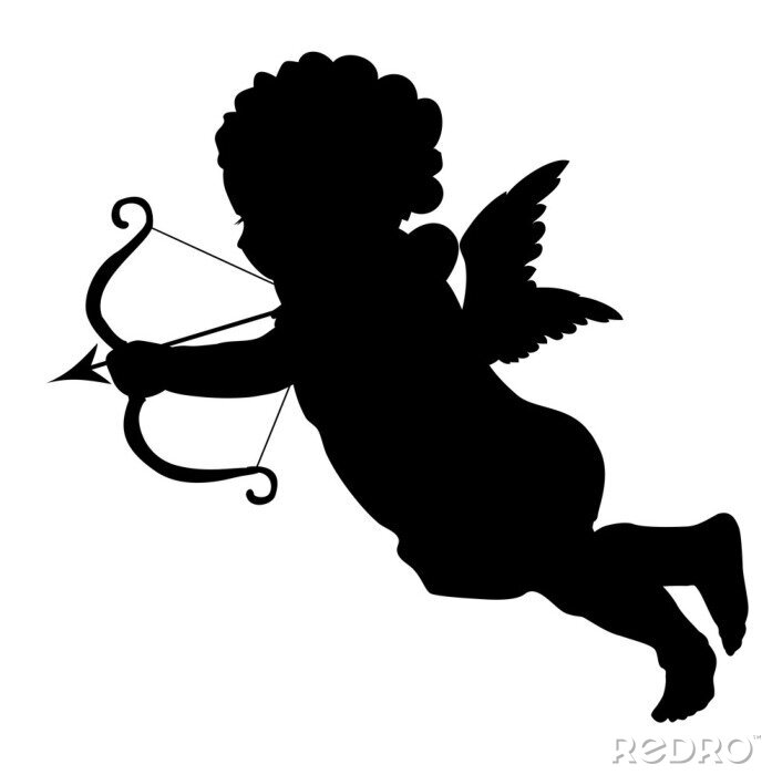 Sticker  Petit ange avec un arc Cupidon