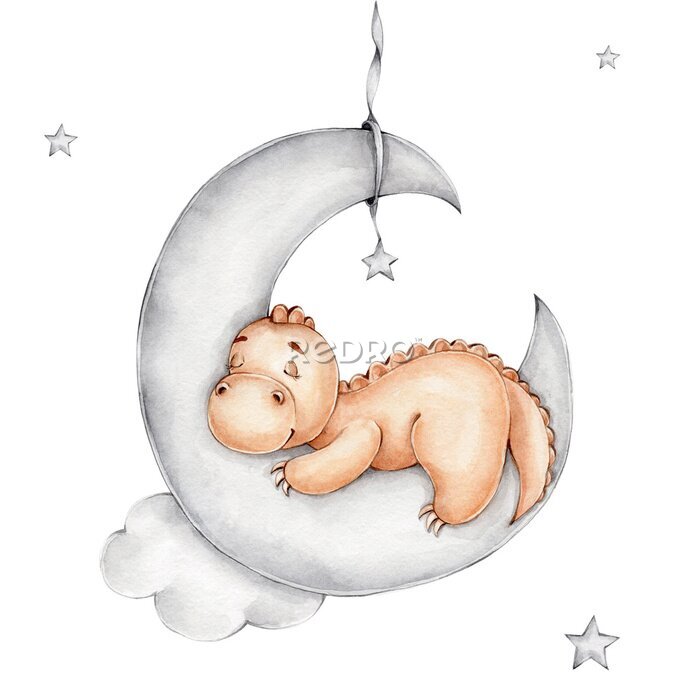 Sticker  Petit dinosaure endormi