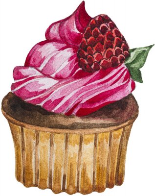 Sticker  Petit gâteau aux fraises