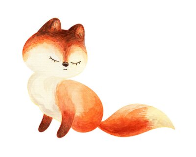 Sticker  Petit renard mignon