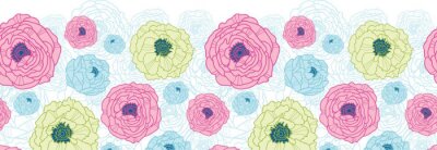 Sticker  Petites fleurs de différentes couleurs
