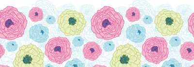 Sticker  Petites fleurs de différentes couleurs