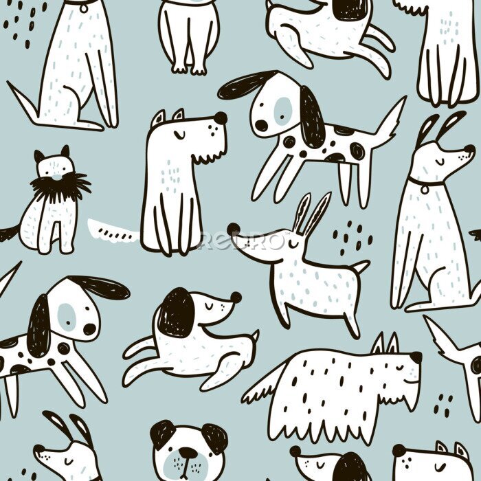 Sticker  Petits chiens drôles