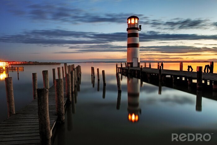 Sticker  Phare dans la nuit - Autriche