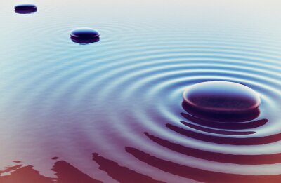 Sticker  pierres dans une eau