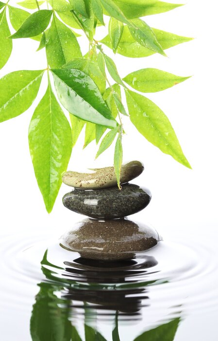 Sticker  Pierres empilées dans l'eau