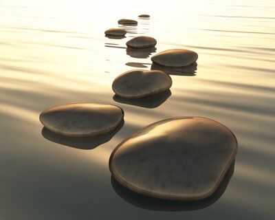 Sticker  pierres étape