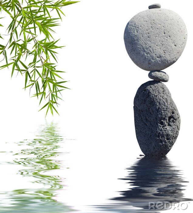 Sticker  Pierres poreuses disposées verticalement