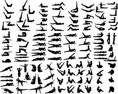 Sticker  Pilates pose paquet