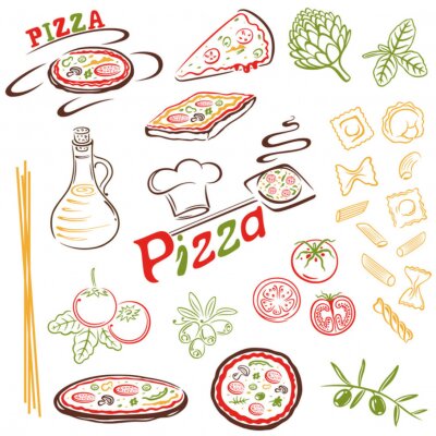Sticker  Pizza et pâtes italiennes