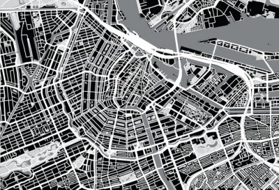 Plan de la ville de Amsterdam