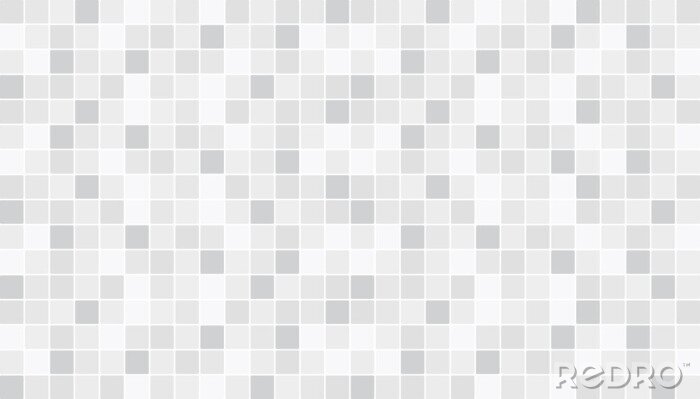 Sticker  Plancher en céramique blanc et gris et carreaux muraux. Résumé du fond du vecteur. Texture géométrique en mosaïque. Modèle transparent simple pour la toile de fond, la publicité, la bannière, l'affich