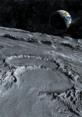 Planète grise et Terre