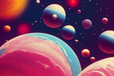 Sticker  Planètes de la galaxie inconnue