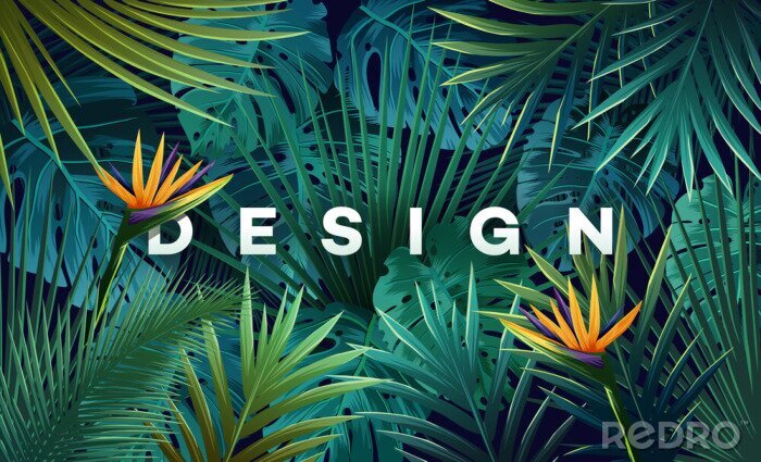 Sticker  Plantes et fleurs de la jungle