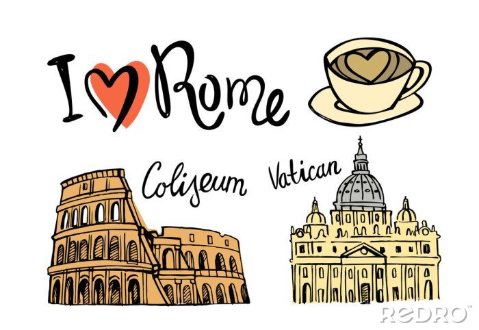 Sticker  Point de repère de Rome sans soudure