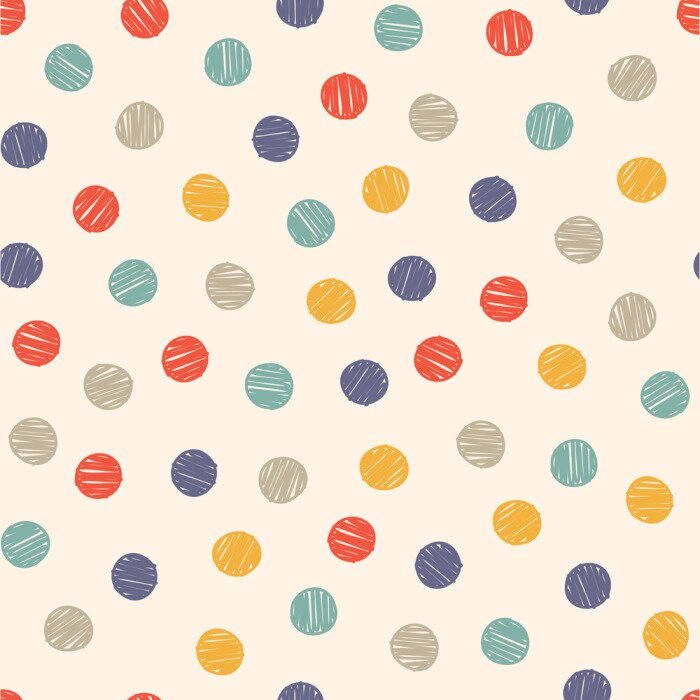 Sticker  polka doodle pattern