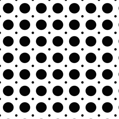 Sticker  Polka, Points, fond, noir, Points, blanc, fond