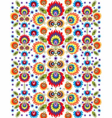 Poster  Polski wzór Ludowy bezszwowy