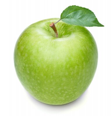 Sticker  Pomme verte avec une feuille