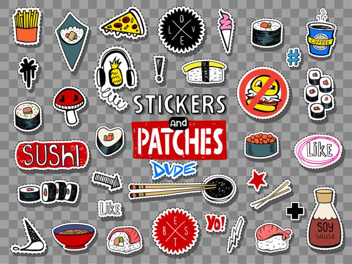 Sticker  Popular food stickers collection