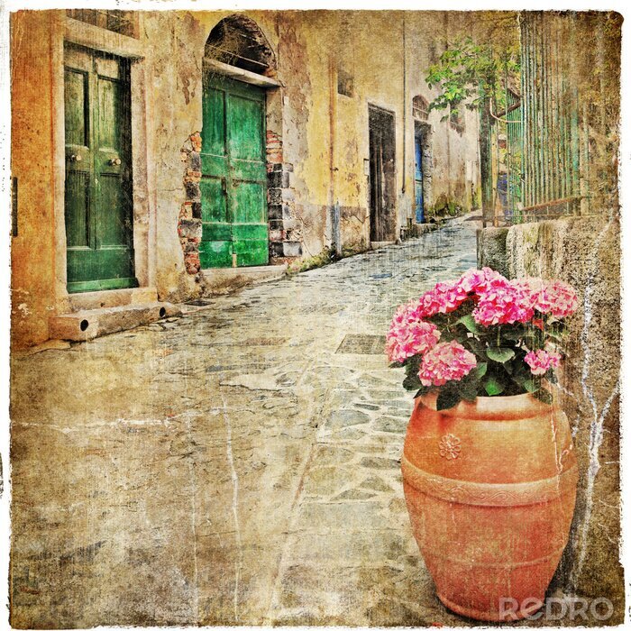 Sticker  Porte verte rétro