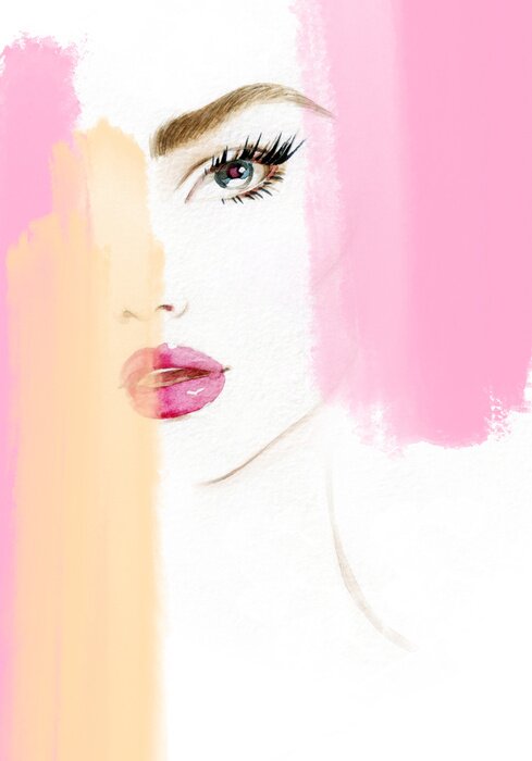 Sticker  Portrait aquarelle accrocheur